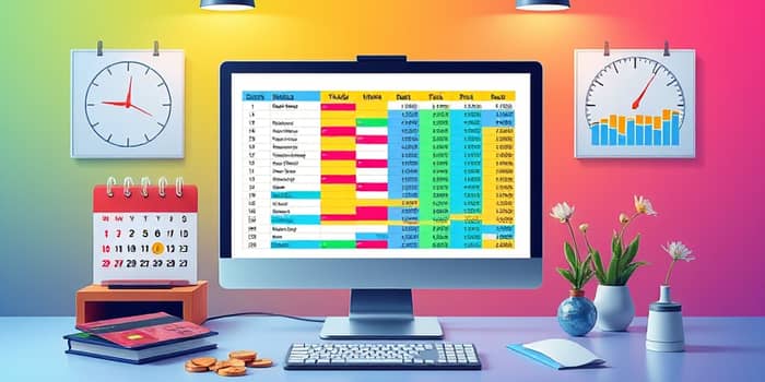 Planilha inteligente que acompanha dívidas, limites e datas